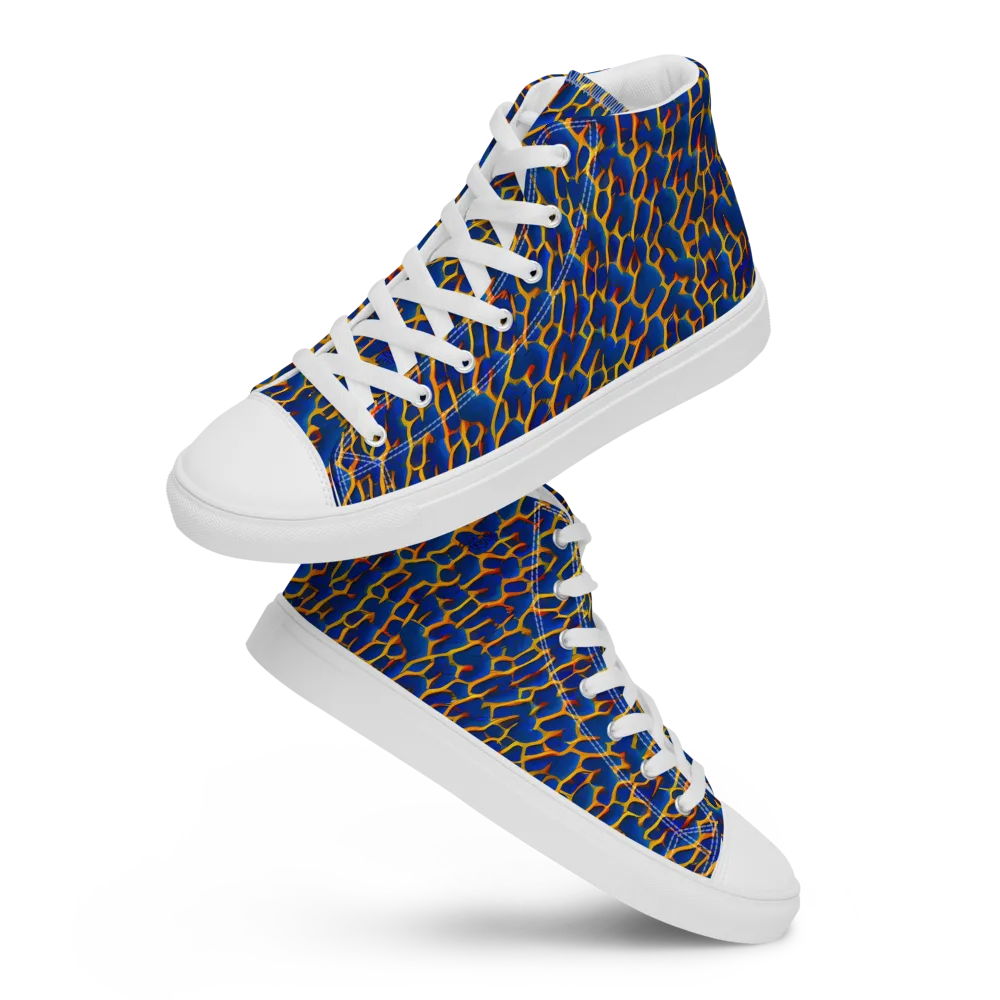 Crimson Creepers on Women's High Top Canvas Shoes — Front