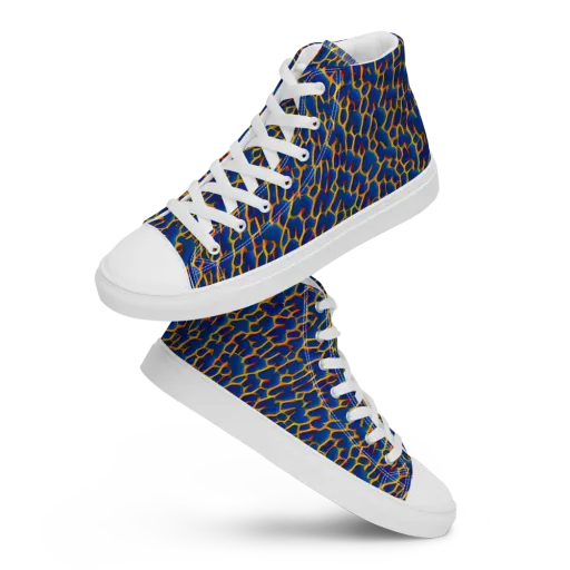Crimson Creepers on a Women's High Top Canvas Shoes