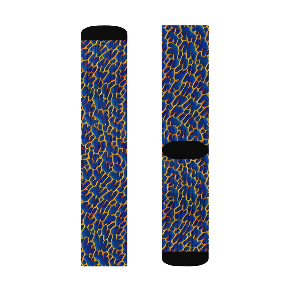Crimson Creepers on Socks — Right Sock