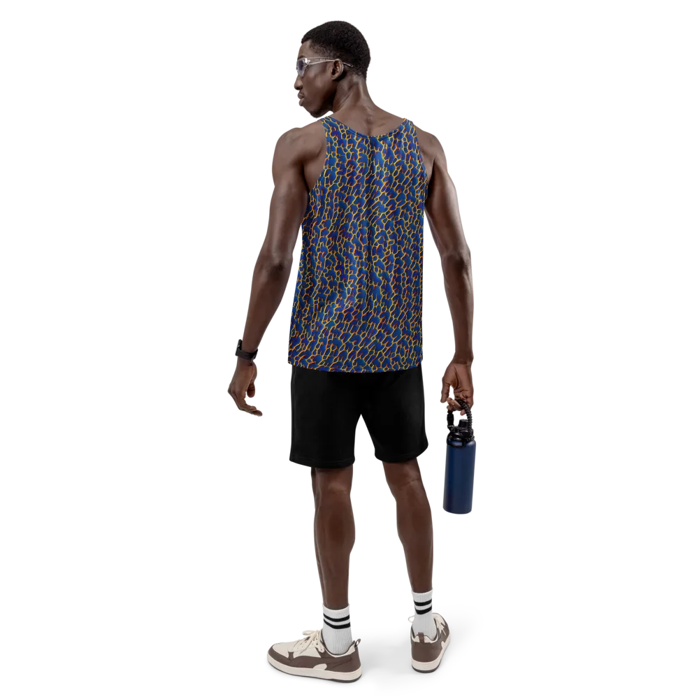 Crimson Creepers on Men's Tank Top — Back