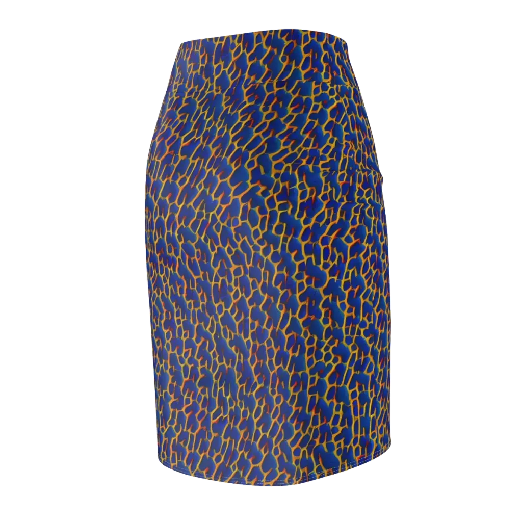 Crimson Creepers on Pencil Skirt — Back Side