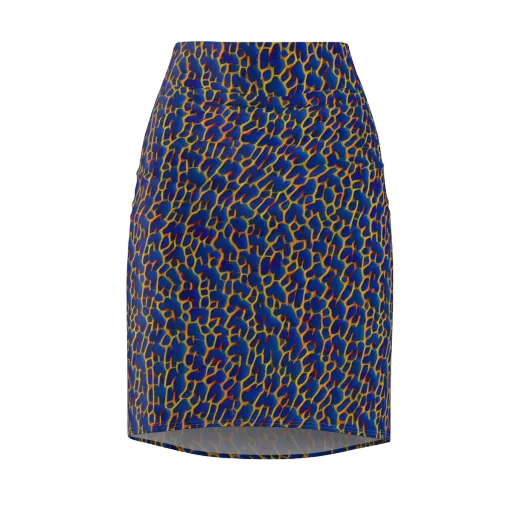 Crimson Creepers on a Pencil Skirt