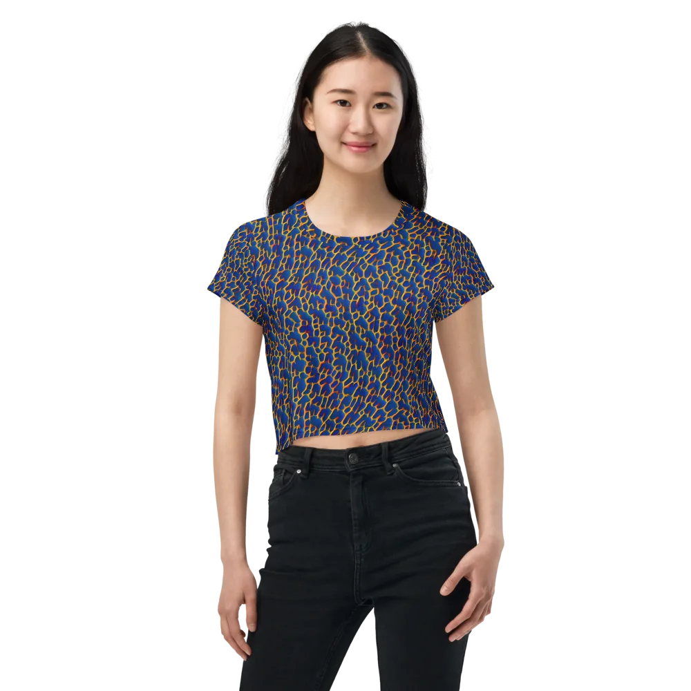 Crimson Creepers on Crop Tee — Front