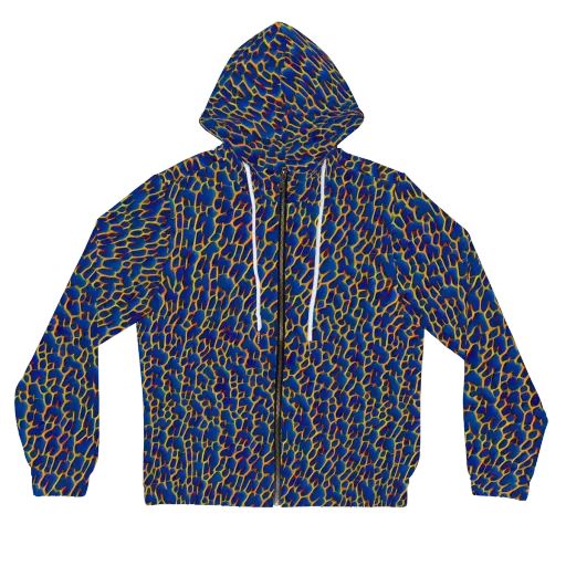 Crimson Creepers on a Women's Full-Zip Hoodie
