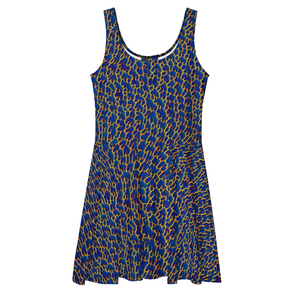 Crimson Creepers on Skater Dress — Front