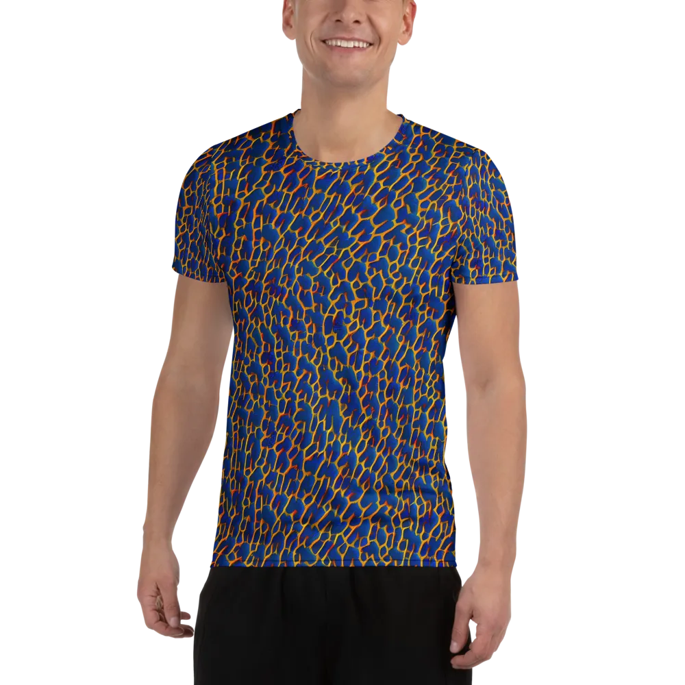 Crimson Creepers on Men's Athletic T-Shirt — Front