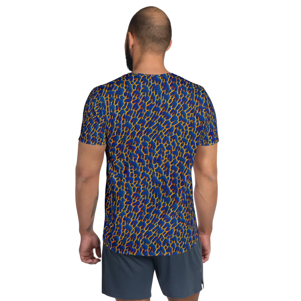 Crimson Creepers on Men's Athletic T-Shirt — Back