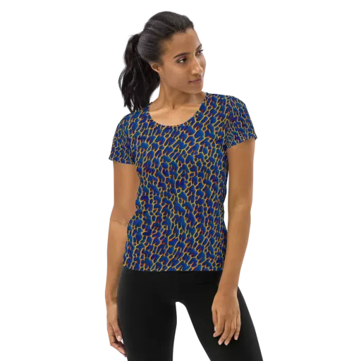 Crimson Creepers on a Women's Athletic T-Shirt