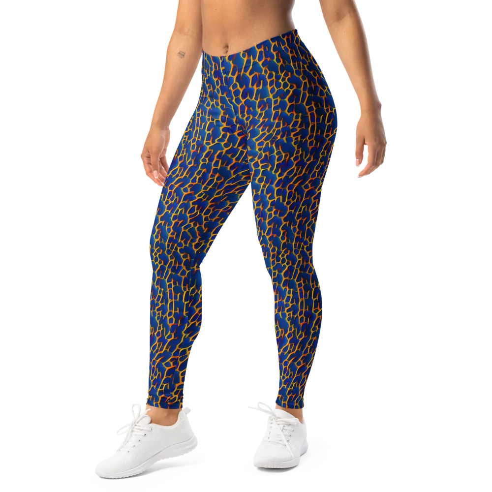 Crimson Creepers on Leggings — Left Front