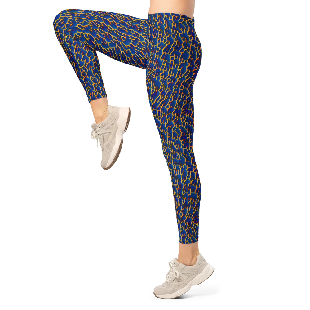 Crimson Creepers on Leggings — Left