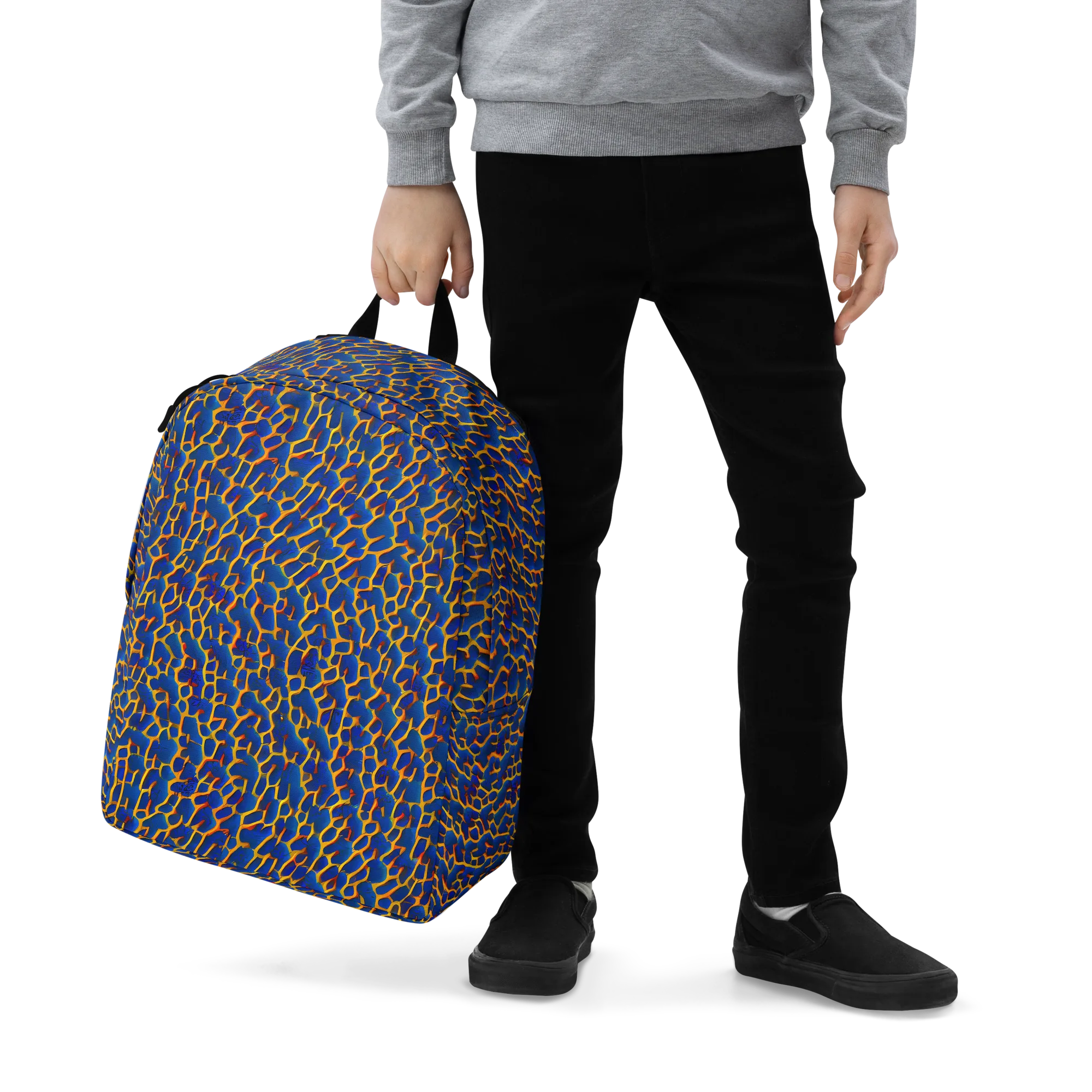 Crimson Creepers on Minimalist Backpack — Zoomed-in