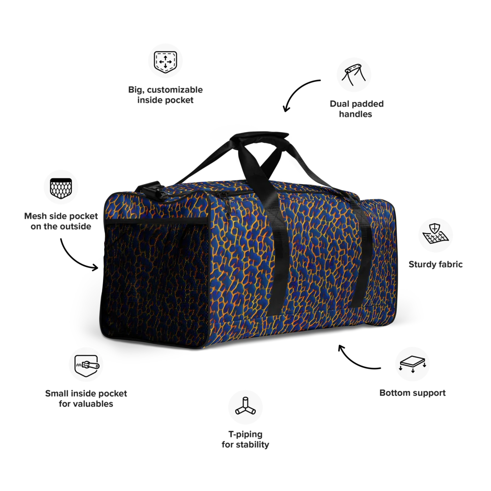 Crimson Creepers on Duffle Bag — Right Front