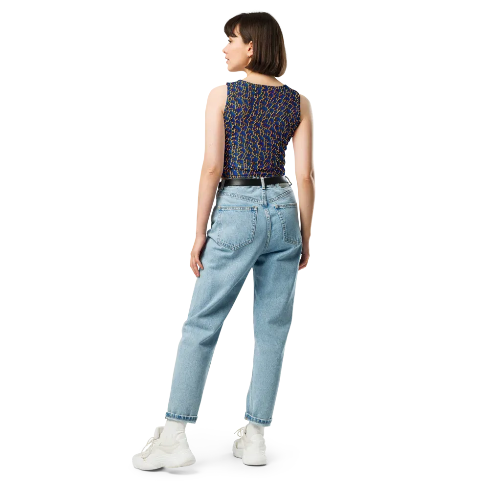 Crimson Creepers on Crop Top — Back