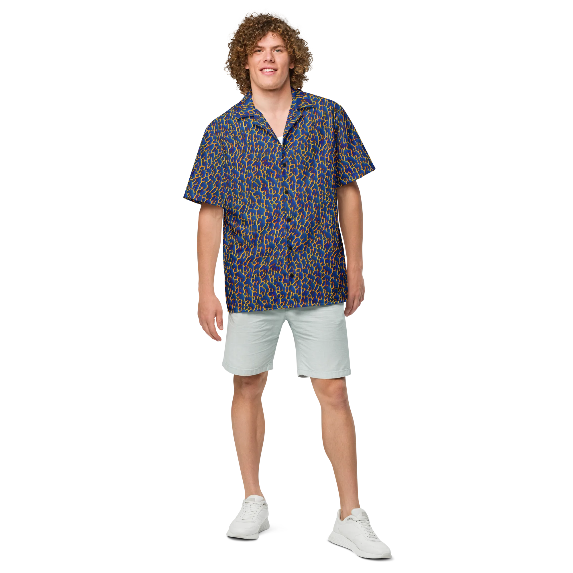 Crimson Creepers on Button Shirt — Front