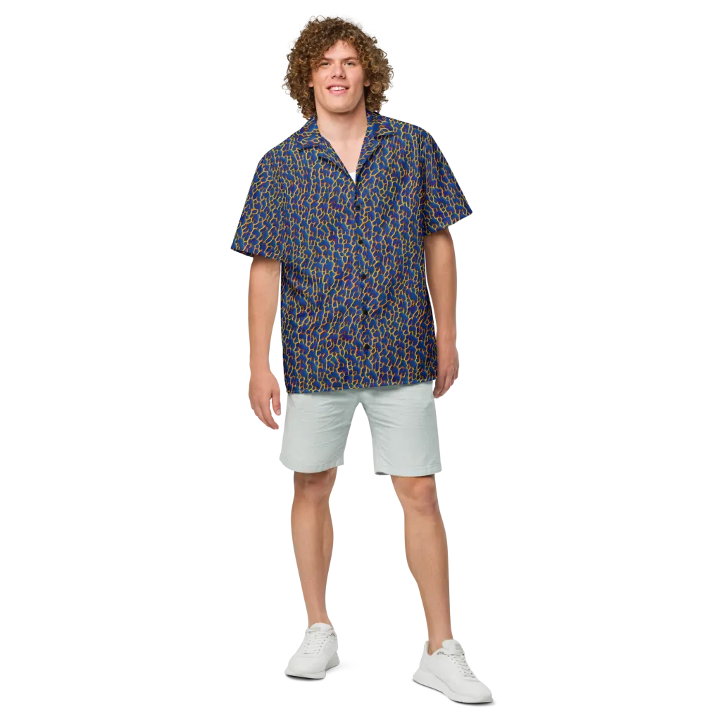 Crimson Creepers on Button Shirt — Front