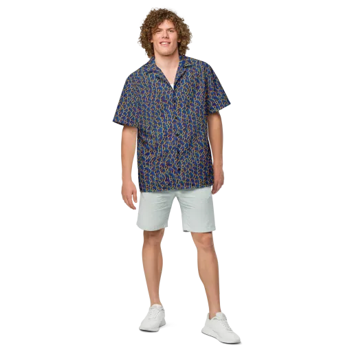 Crimson Creepers on a Button Shirt