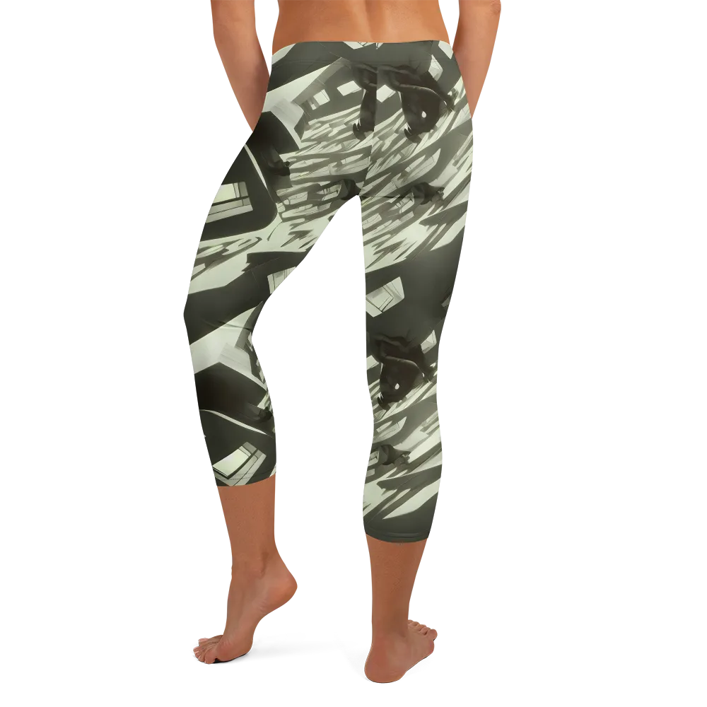 Shadow Stratum on Capri Leggings — Back