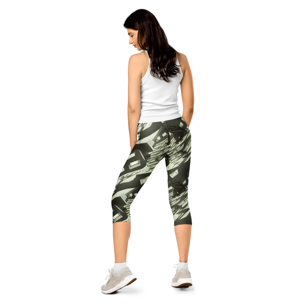 Shadow Stratum on Capri Leggings — Back