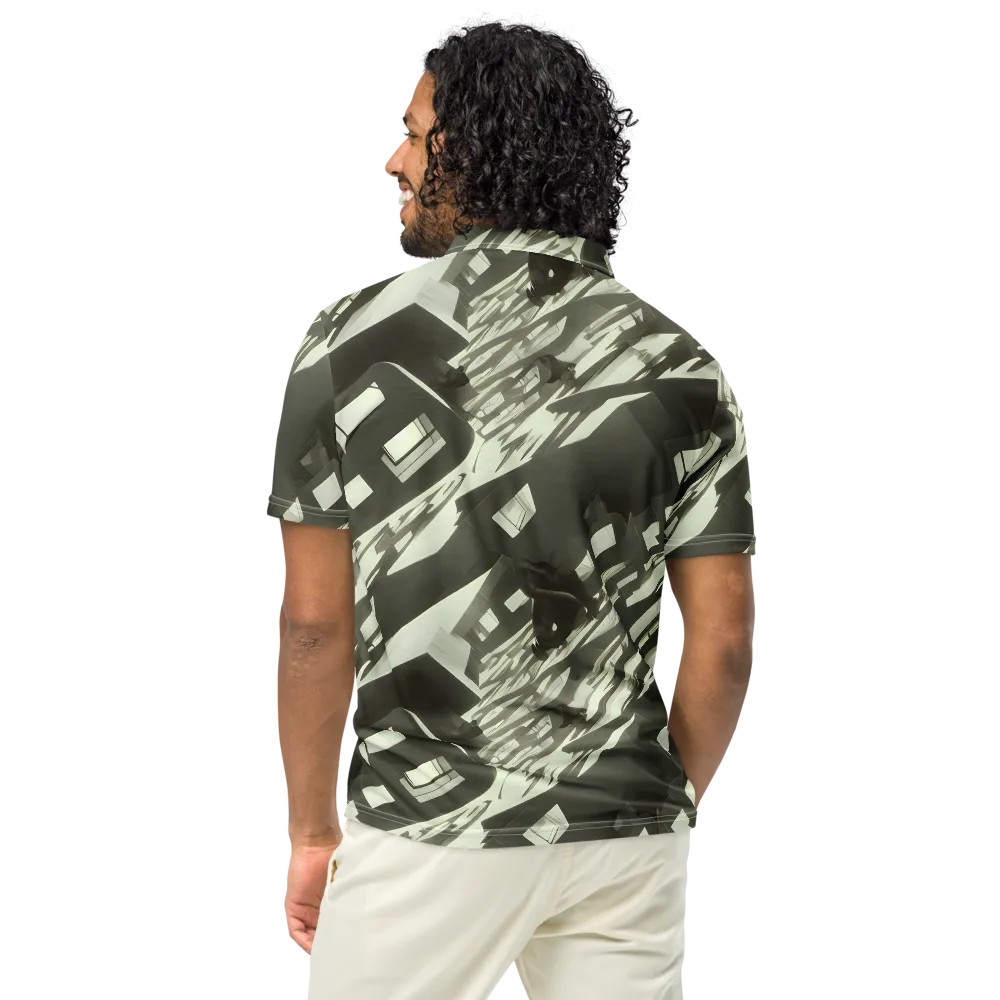Shadow Stratum on Men's Slim Fit Polo Shirt — Back