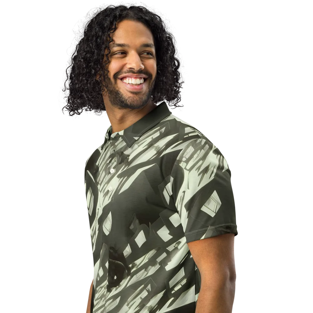 Shadow Stratum on Men's Slim Fit Polo Shirt — Left Front