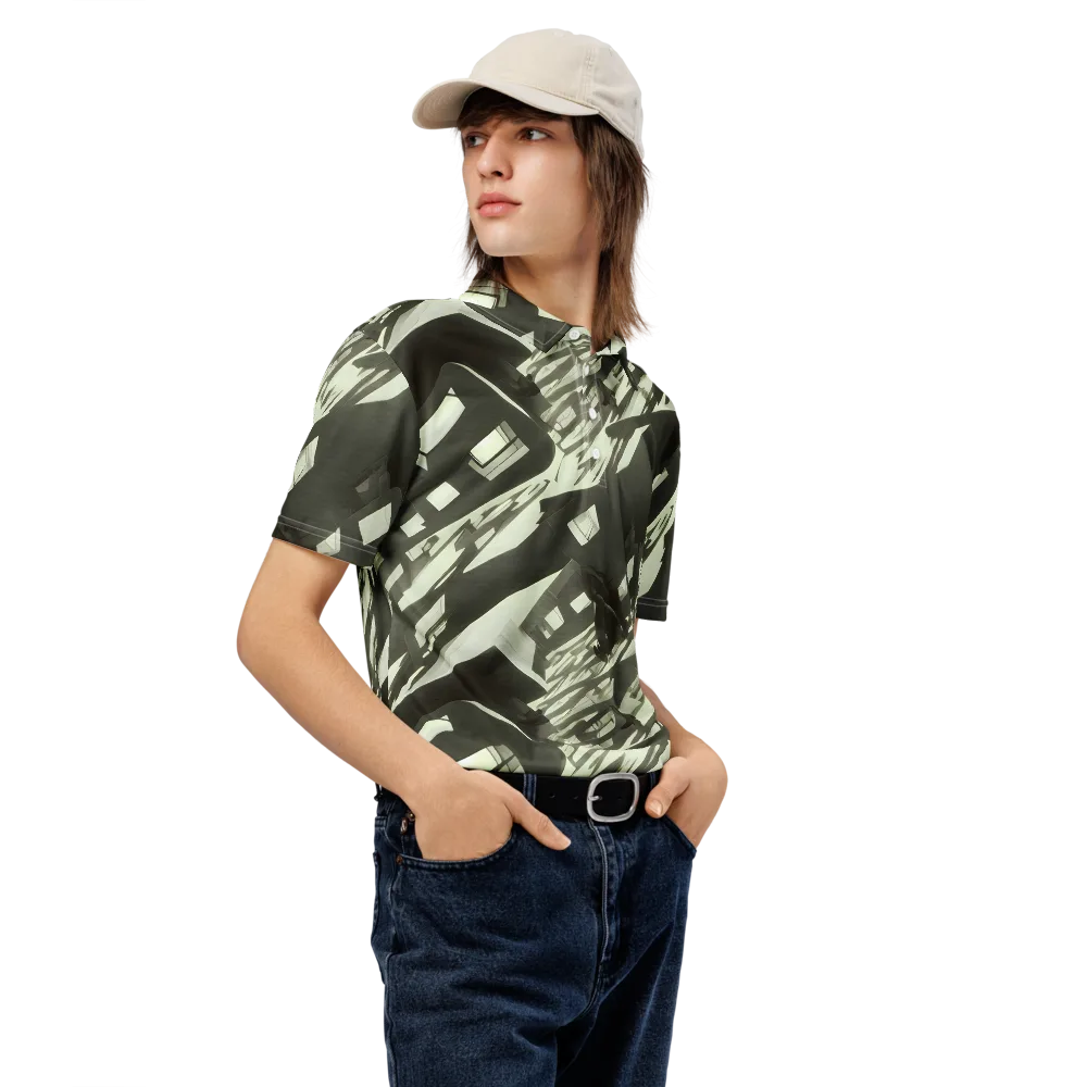 Shadow Stratum on Men's Slim Fit Polo Shirt — Right Front