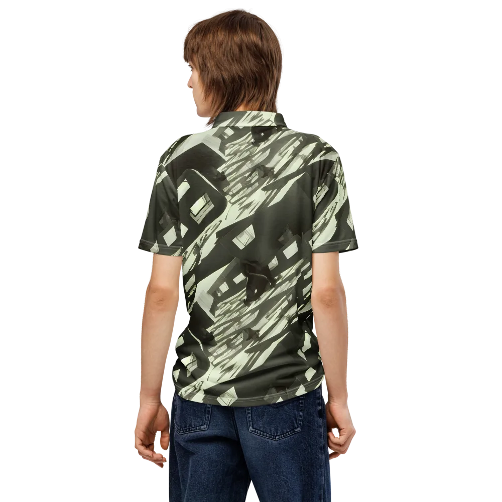 Shadow Stratum on Men's Slim Fit Polo Shirt — Back