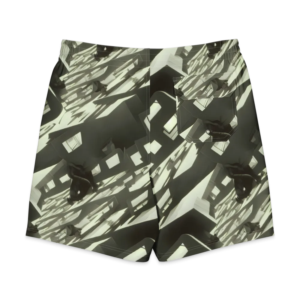 Shadow Stratum on Men's Board Shorts — Back