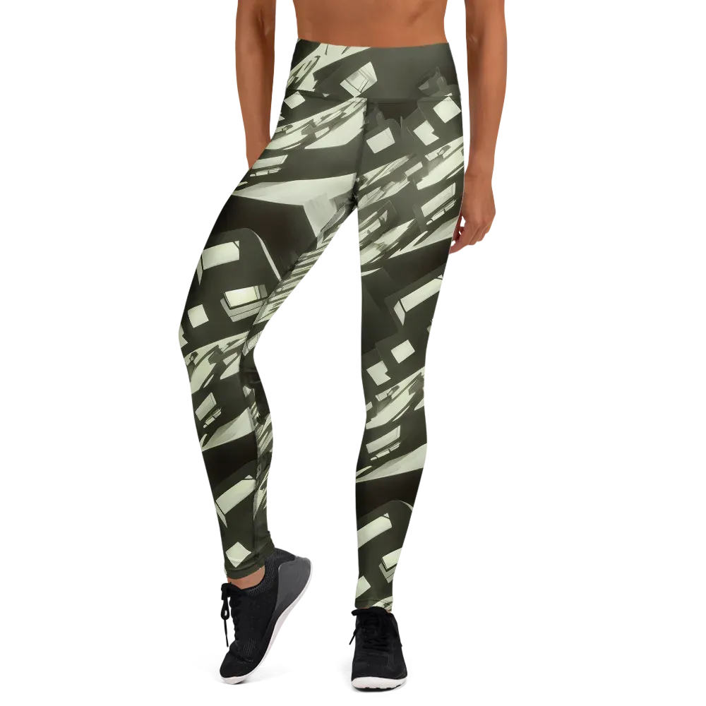 Shadow Stratum on Yoga Leggings — Front