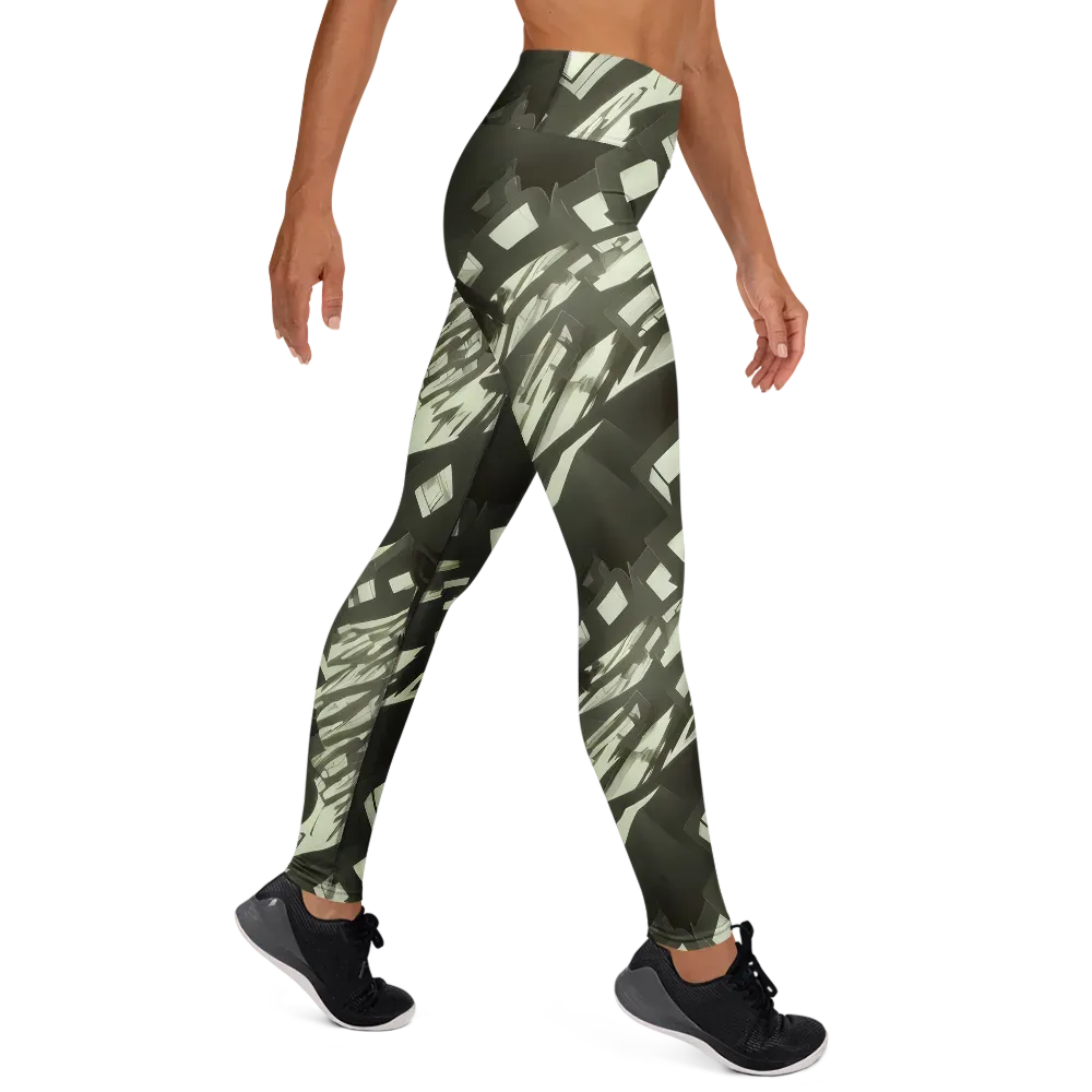 Shadow Stratum on Yoga Leggings — Right