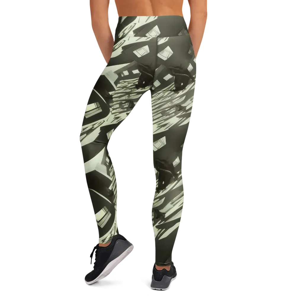 Shadow Stratum on Yoga Leggings — Back