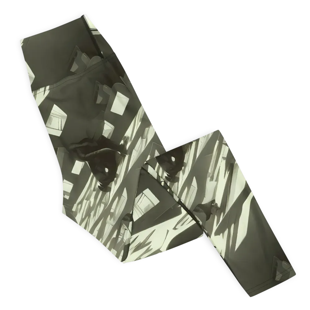 Shadow Stratum on Yoga Leggings — Right