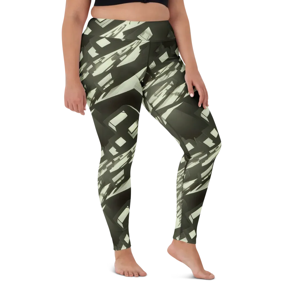 Shadow Stratum on Yoga Leggings — Front