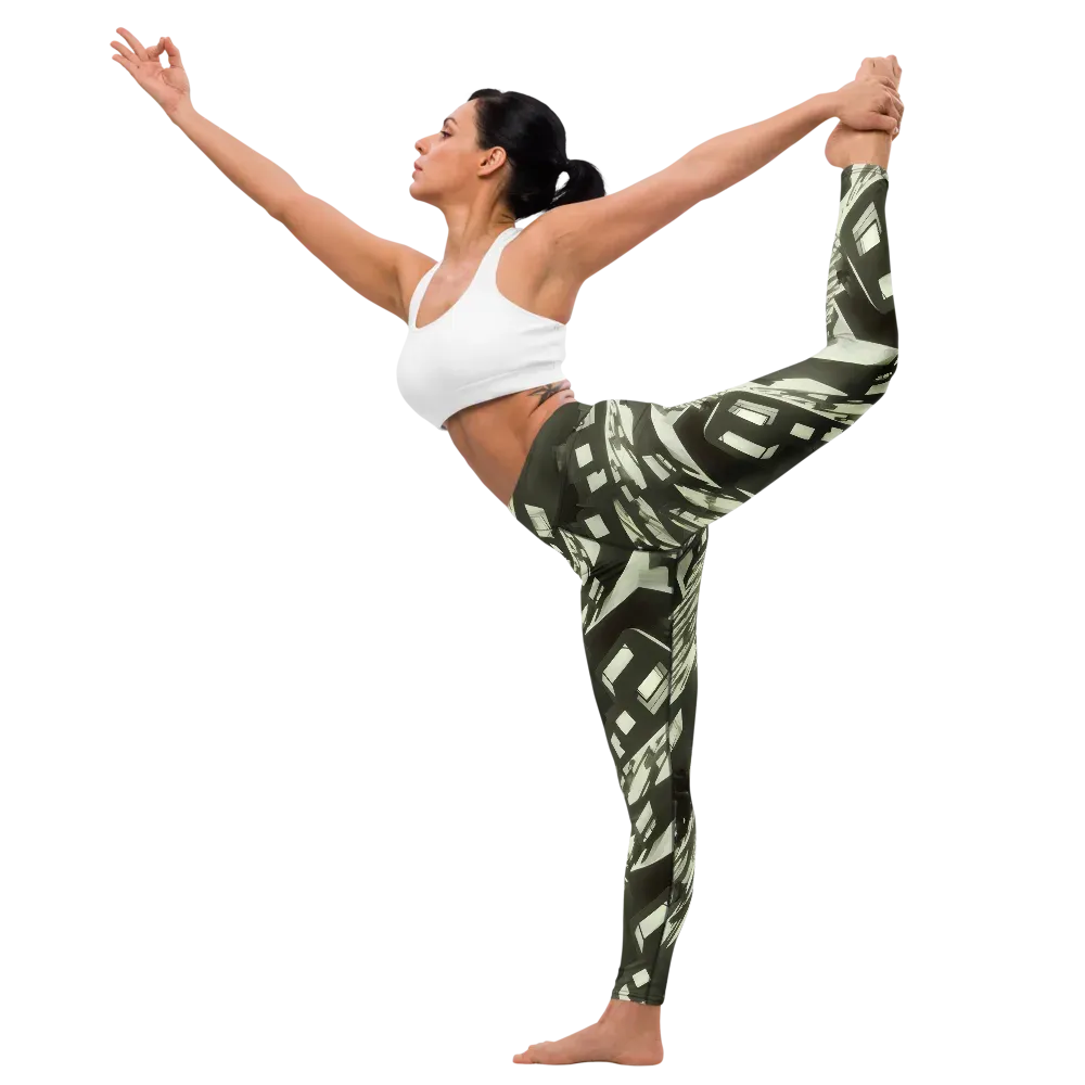 Shadow Stratum on Yoga Leggings — Left