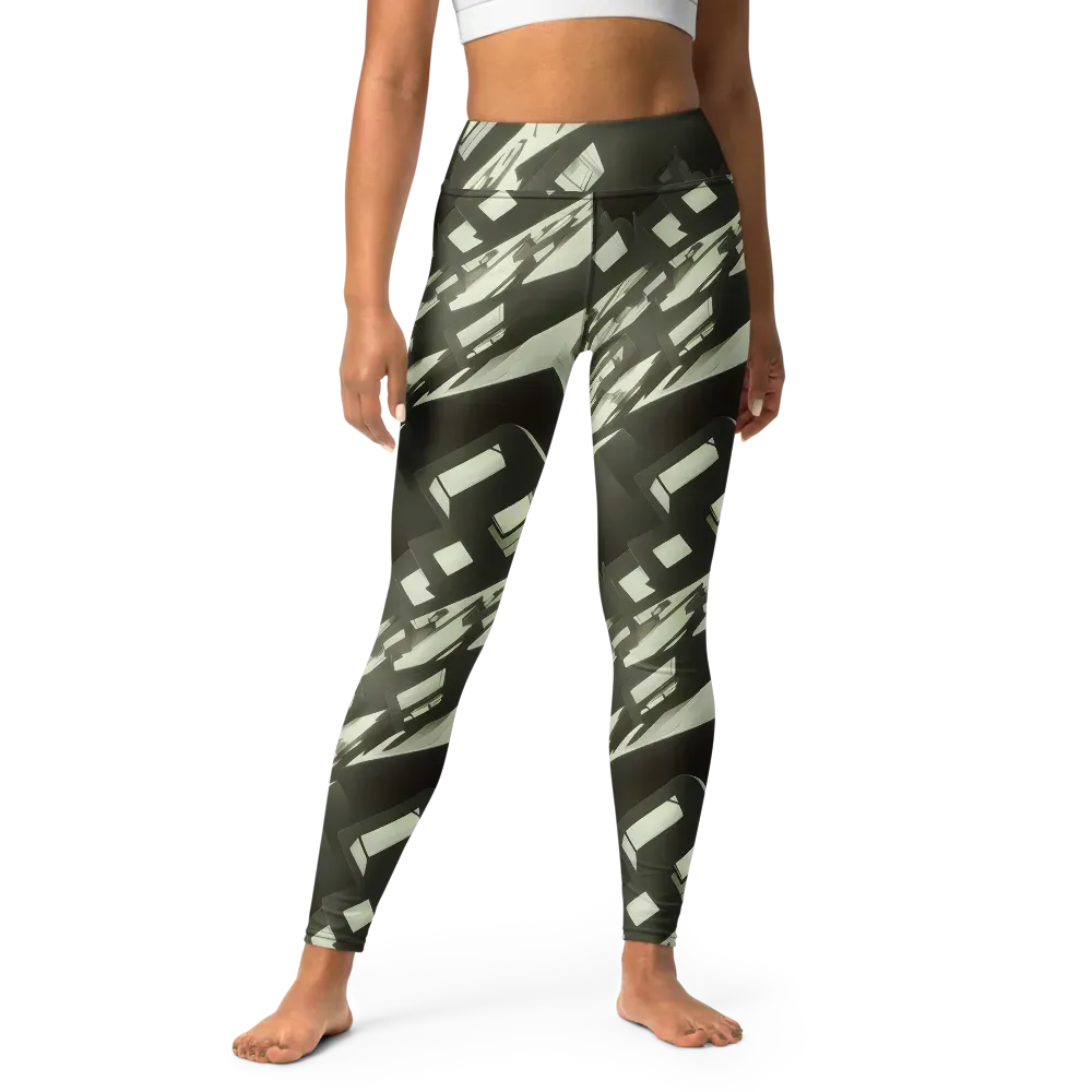 Shadow Stratum on Yoga Leggings — Front