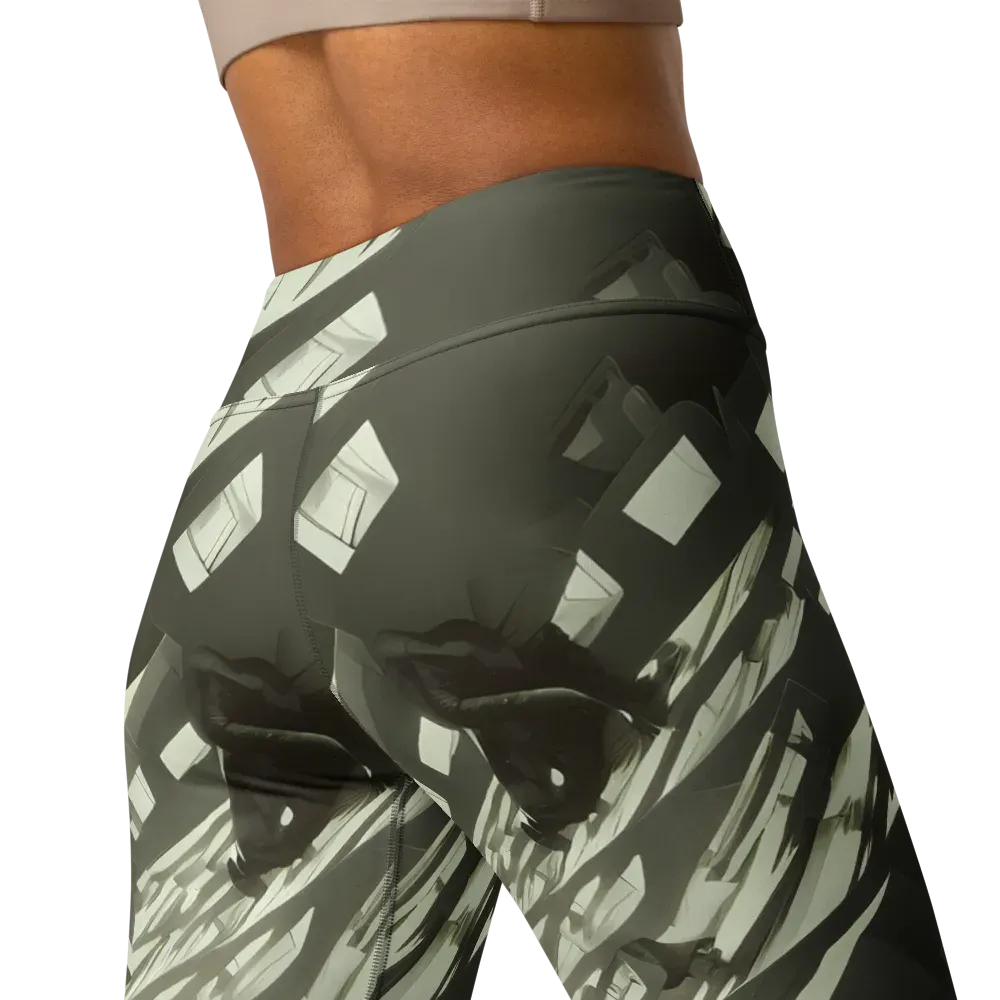 Shadow Stratum on Yoga Leggings — Back
