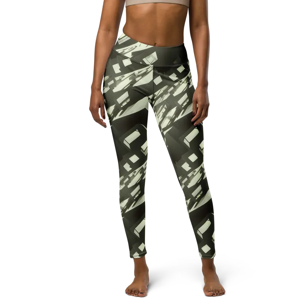 Shadow Stratum on Yoga Leggings — Front