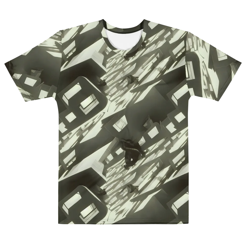 Shadow Stratum on Men's Cotton Crew Neck T-Shirt — Front