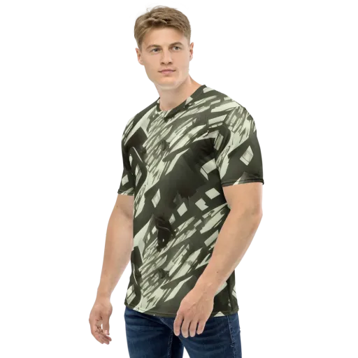 Shadow Stratum on a Men's Crew Neck T-Shirt