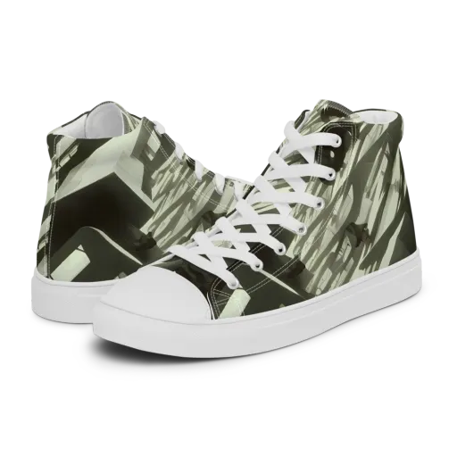 Shadow Stratum on a Men's High Top Canvas Shoes
