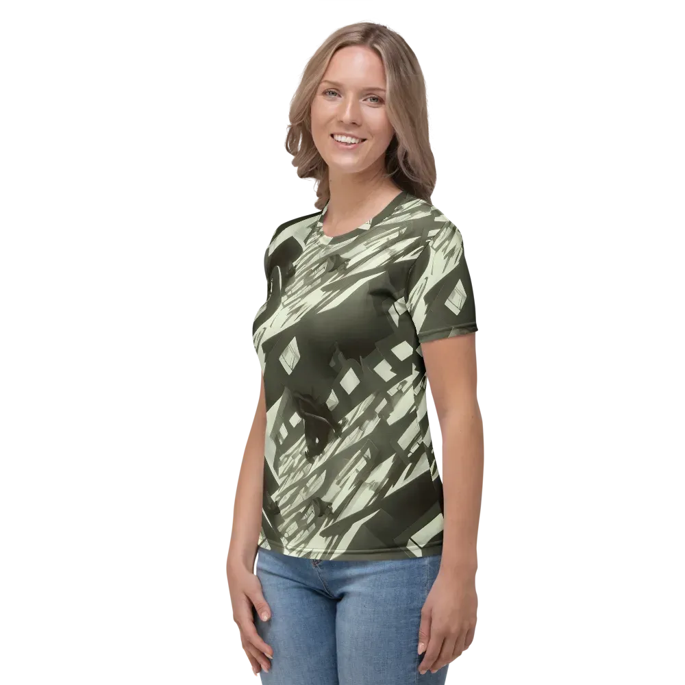 Shadow Stratum on Women's Crew Neck T-Shirt — Left