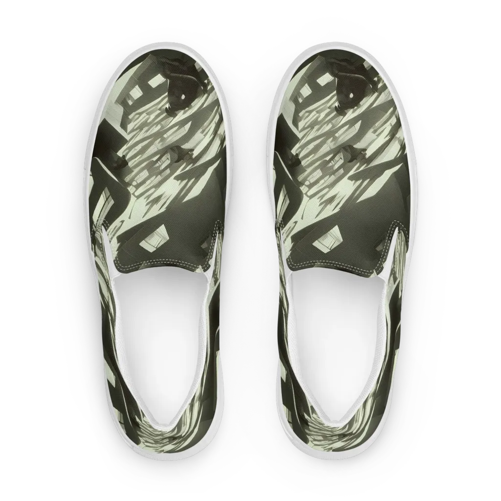 Shadow Stratum on Men's Slip-On Canvas Shoes — Front