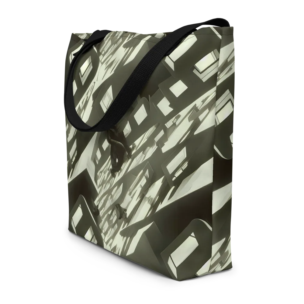 Shadow Stratum on Large Tote Bag W/ Pocket — Front