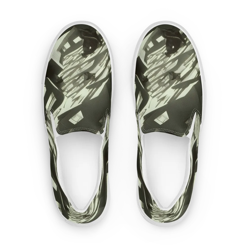 Shadow Stratum on Women's Slip-On Canvas Shoes — Front