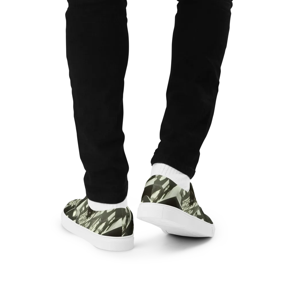 Shadow Stratum on Men's Lace-Up Canvas Shoes — Back
