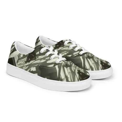 Shadow Stratum on a Men's Lace-Up Canvas Shoes