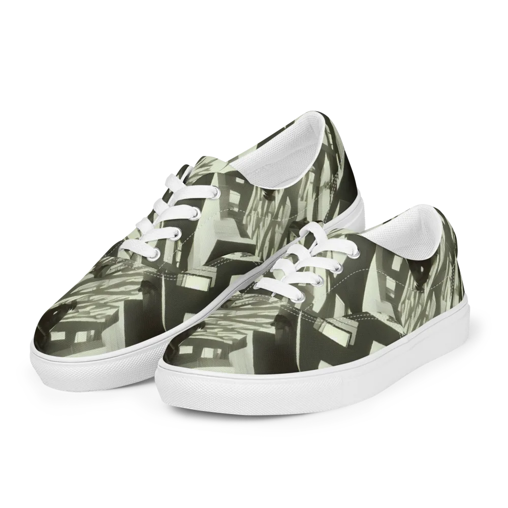 Shadow Stratum on Men's Lace-Up Canvas Shoes — Left Front