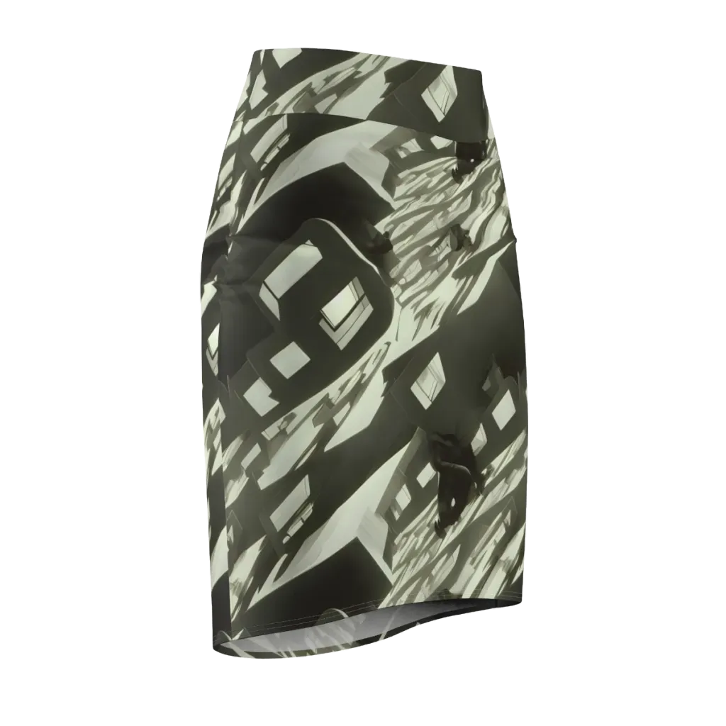 Shadow Stratum on Pencil Skirt — Front Side