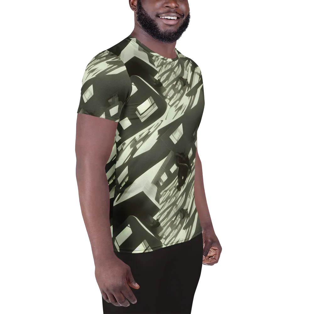 Shadow Stratum on Men's Athletic T-Shirt — Right