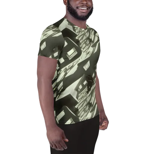 Shadow Stratum on a Men's Athletic T-Shirt