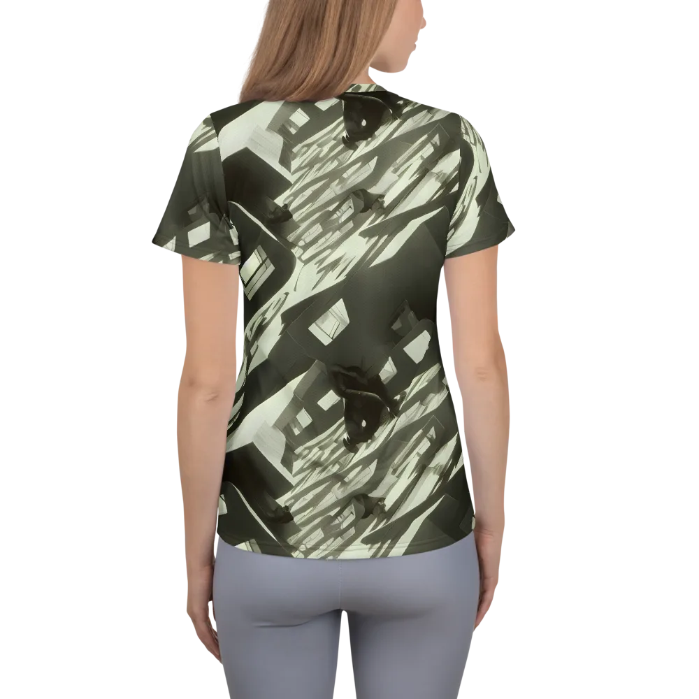 Shadow Stratum on Women's Athletic T-Shirt — Back